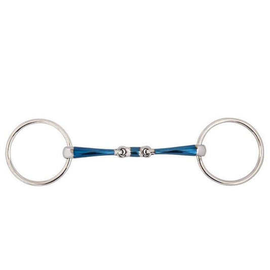 Boomerang Equestrian - BR Double Jointed Loose Ring Snaffle Sweet Iron Bit