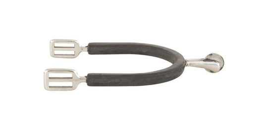 Boomerang Equestrian - BR Epsom Men's Disc Spurs With Small Sun Rowel Black Rubber