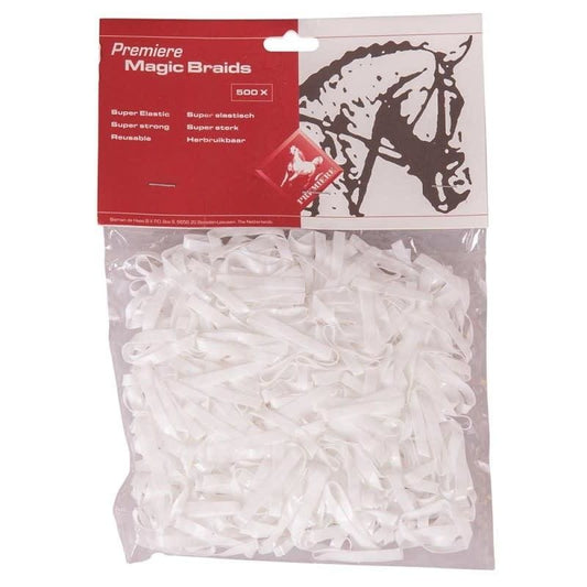 Boomerang Equestrian - BR Premiere Magic Braids Plaiting Bands White/Black