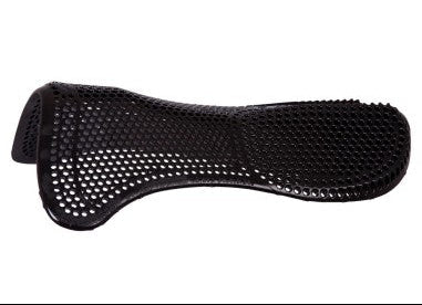 Black mesh gel pad on a white background