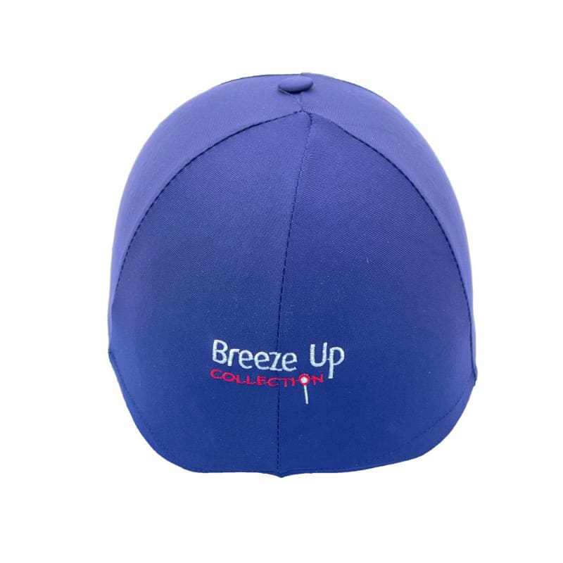 A navy blue silk hat with the 'Breeze Up' logo on the front.