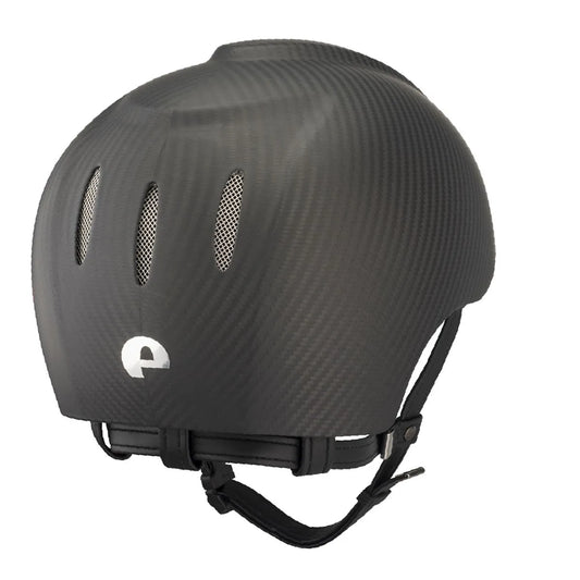 Black helmet with a brand logo on a white background