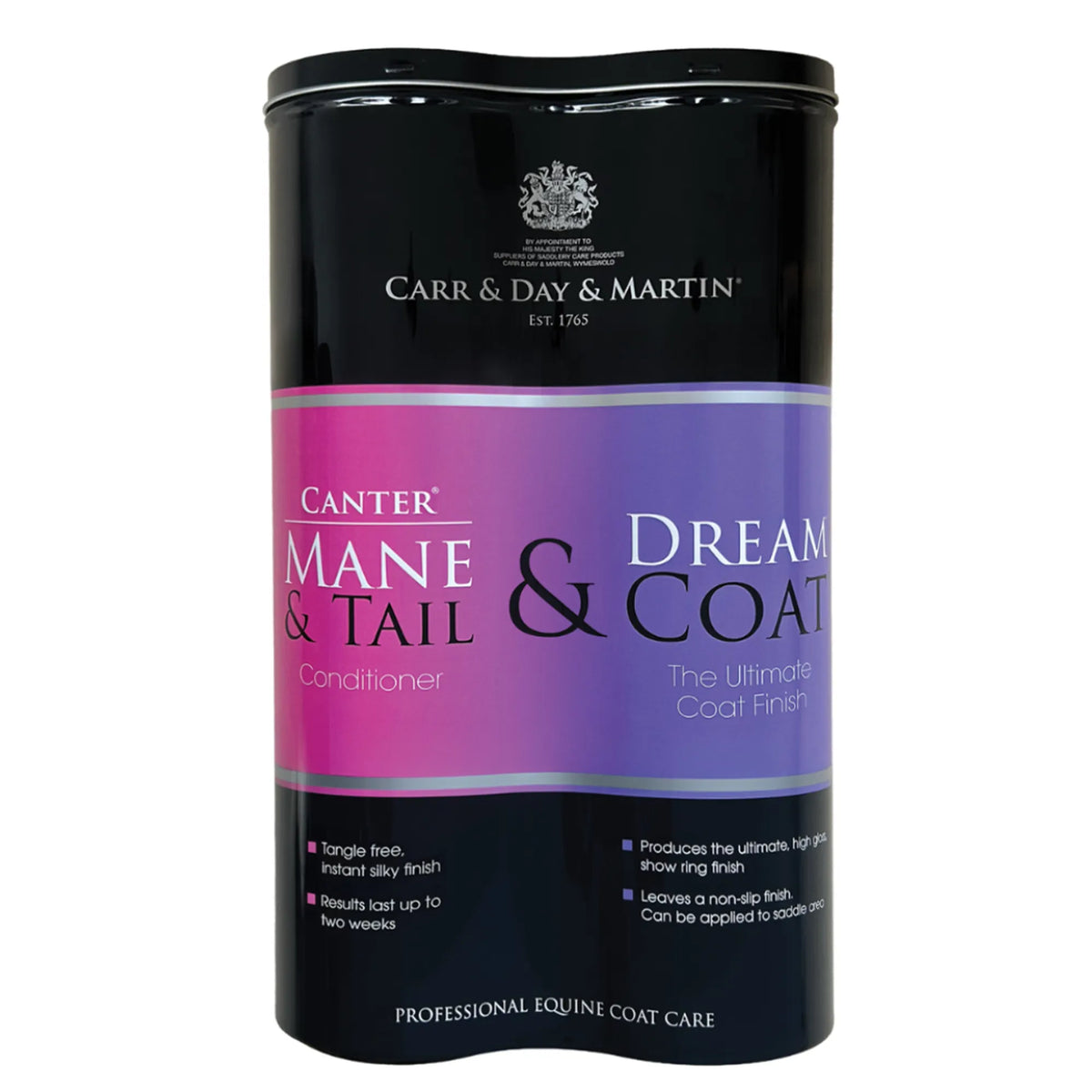 Carr & Day & Martin Mane & Tail Dream Coat conditioner can on a white background