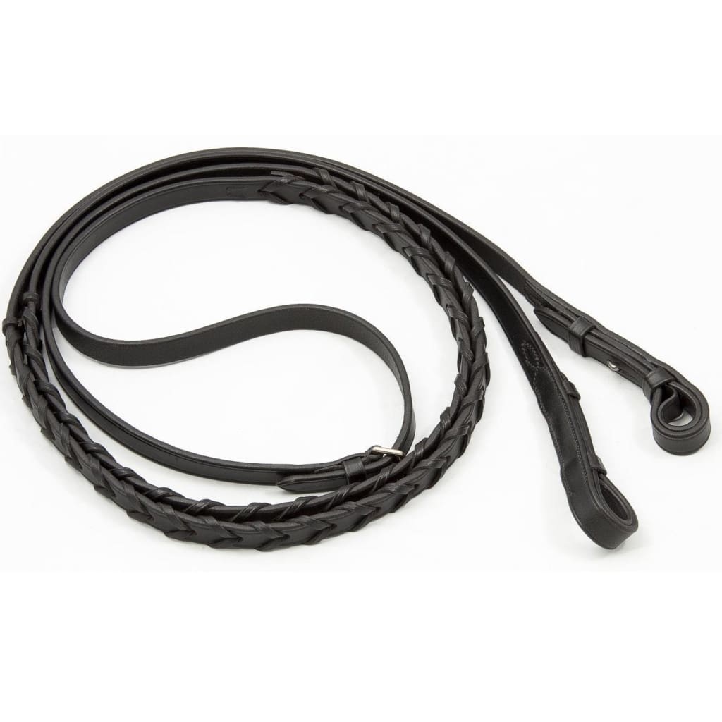 Boomerang Equestrian - Celtic Equine Laced Reins Black