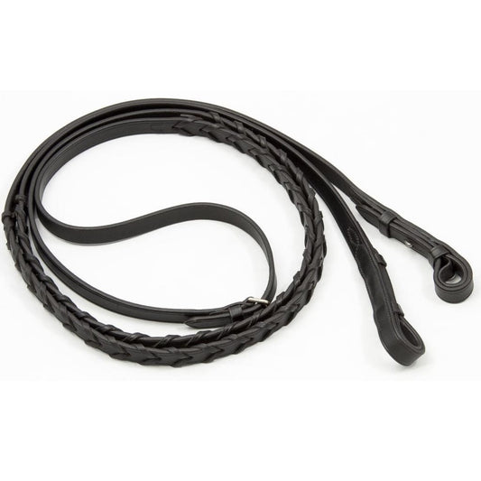 Boomerang Equestrian - Celtic Equine Laced Reins Black