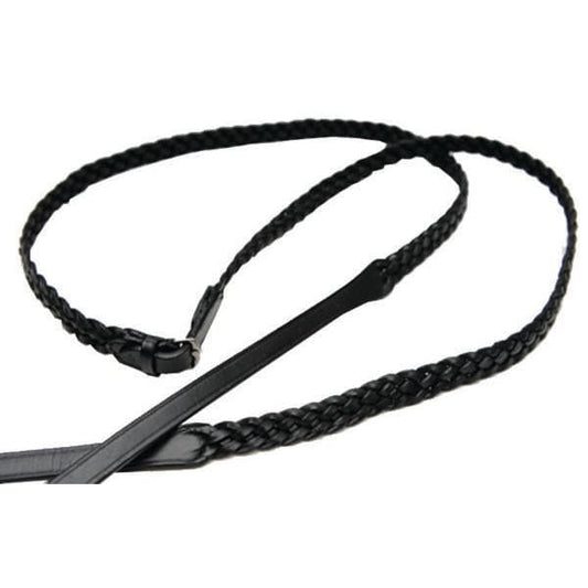 Boomerang Equestrian - Celtic Equine Plaited Reins Black