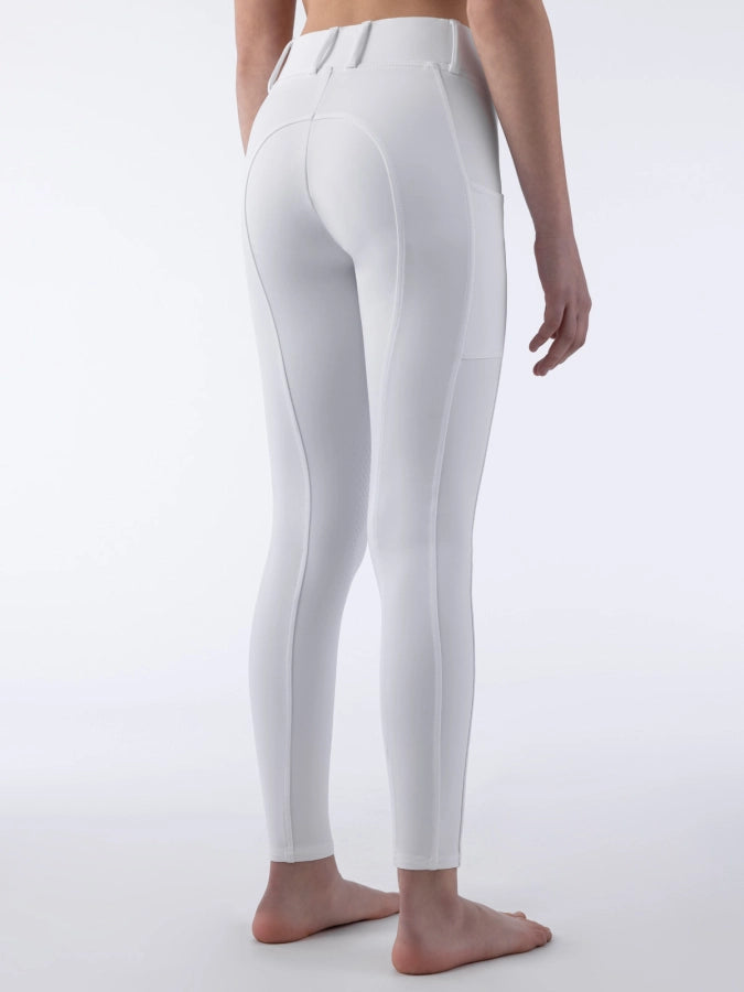 White riding tights on a white background