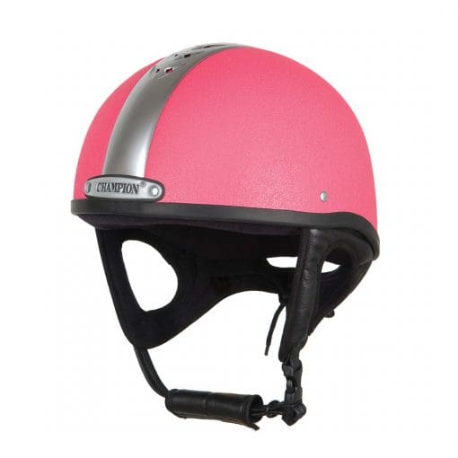 Champion Ventair Deluxe Jockey Helmet Pink/Silver - helmet