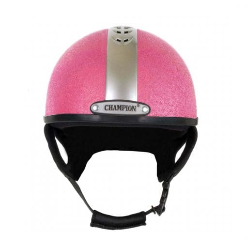 Champion Ventair Deluxe Jockey Helmet Pink/Silver - helmet