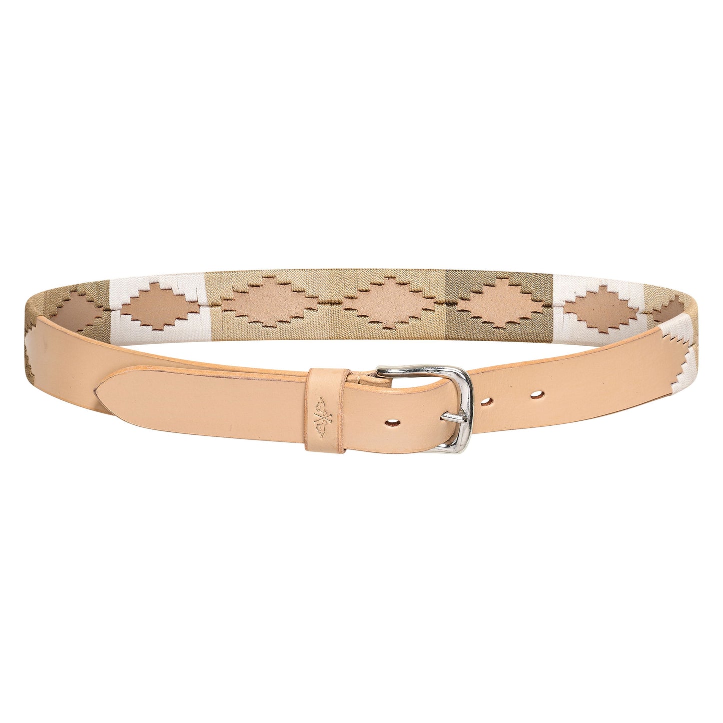 Beige belt on a white background