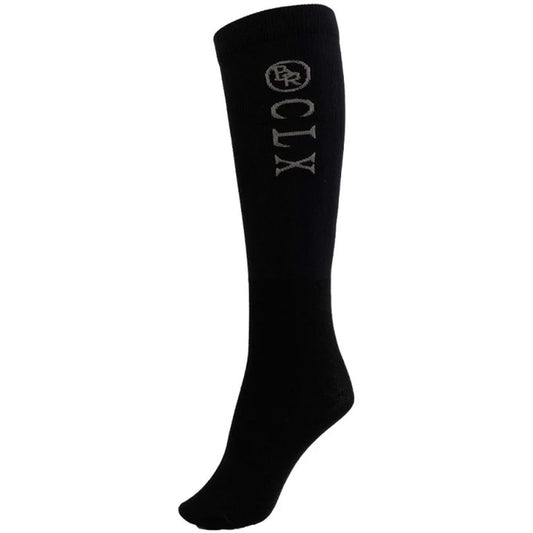 Black sock with 'CLX' logo on a white background