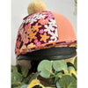 Equisilks Floral/Terracotta Lycra Helmet Cover