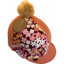  Equisilks Floral/Terracotta Lycra Helmet Cover