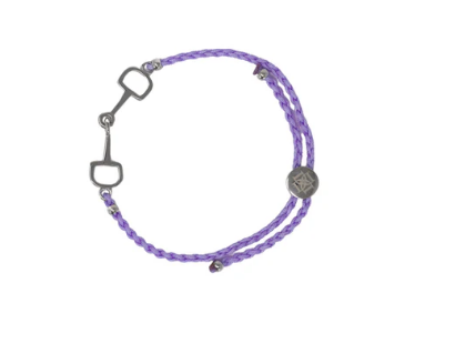 Purple beaded bracelet  on a white background