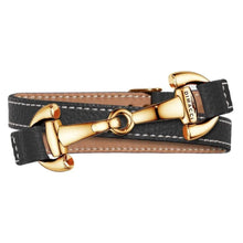 Dimacci Ladies Alba Bracelet Black/Gold Plated Clasp - Bracelet