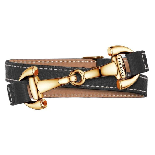 Boomerang Equestrian - Dimacci Ladies Alba Bracelet Black/Rose Gold Plated Clasp