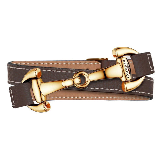 Boomerang Equestrian - Dimacci Ladies Alba Bracelet Mocha/Gold Plated Clasp