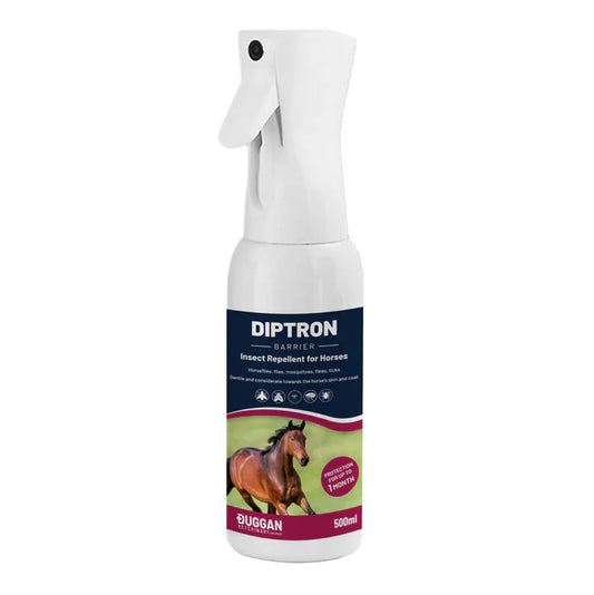 Diptron insect repellent spray bottle for horses on a white background