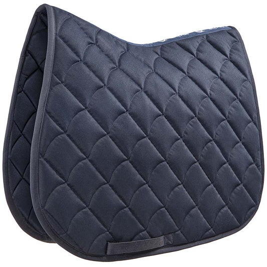 Navy saddle pad on a white background