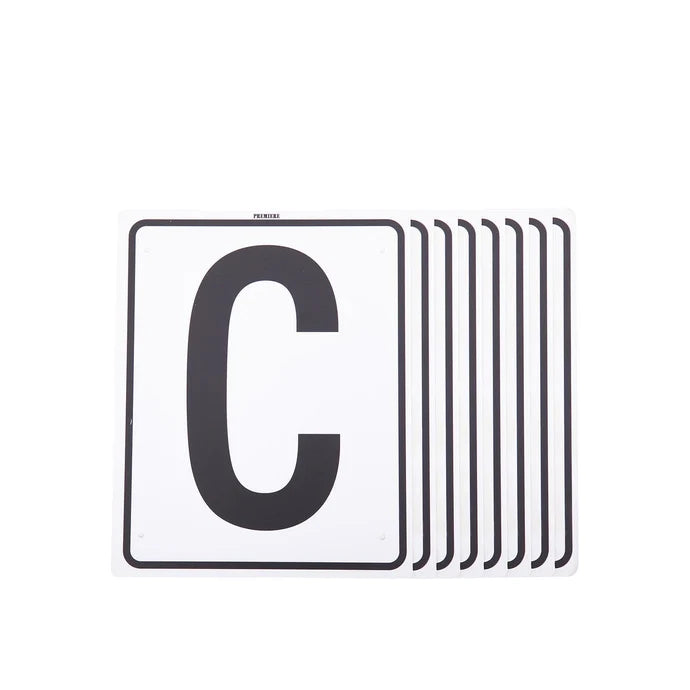 Dressage markers on a white background