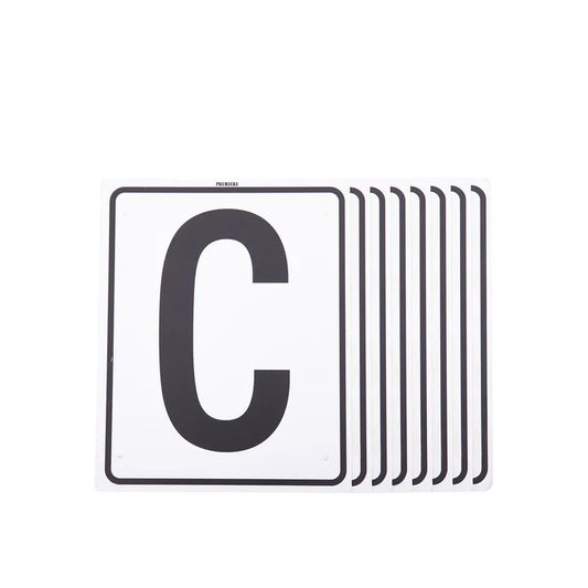 Dressage markers on a white background