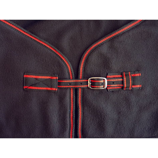 Boomerang Equestrian - Ekkia Fleece Rug Black/Red Trim