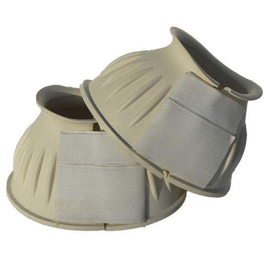 Boomerang Equestrian - Ekkia Velcro Over Reach Boots White