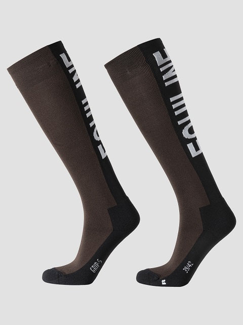 Brown socks on a white background