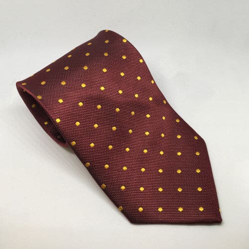 Equetech Show Tie Polka Dot Burgundy/Gold - Ties