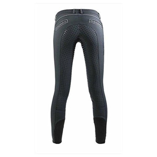 Boomerang Equestrian - Equiline Girl's Clodette Full Grip Breeches Grey