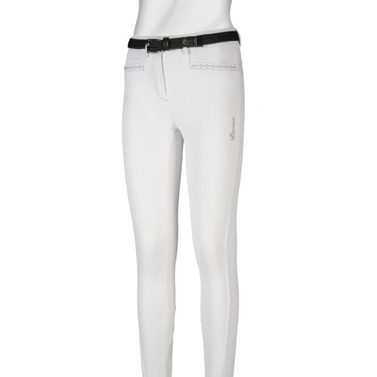 Boomerang Equestrian - Equiline Girl's Full Grip Breeches Emma White
