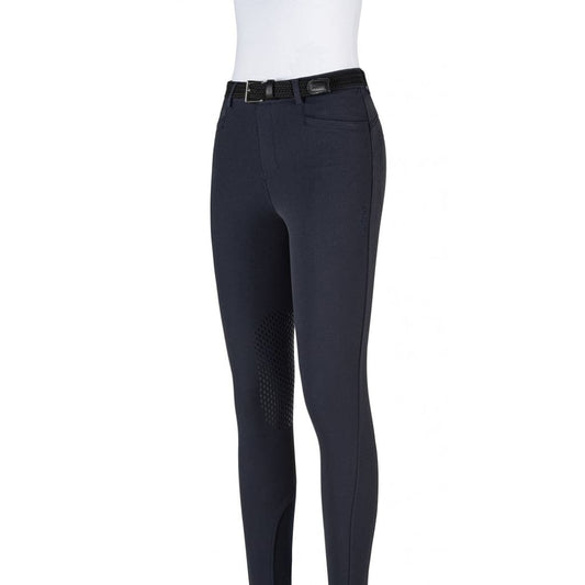 Boomerang Equestrian - Equiline Girl's Knee Grip Breeches Jinak Navy