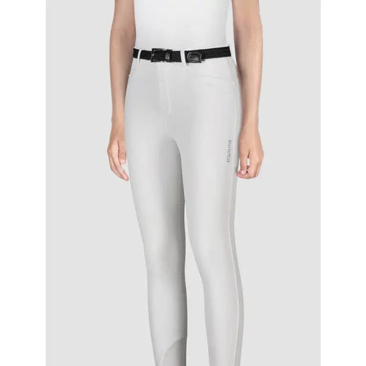 Boomerang Equestrian - Equiline Girl's Knee Grip Breeches Jinak White