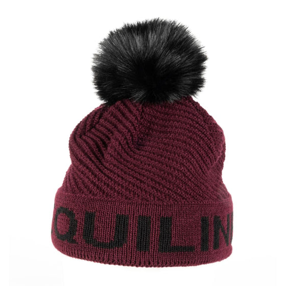 Equiline Hat With Pom Pom Clafic Plum - ONESIZE - Woolly Hat