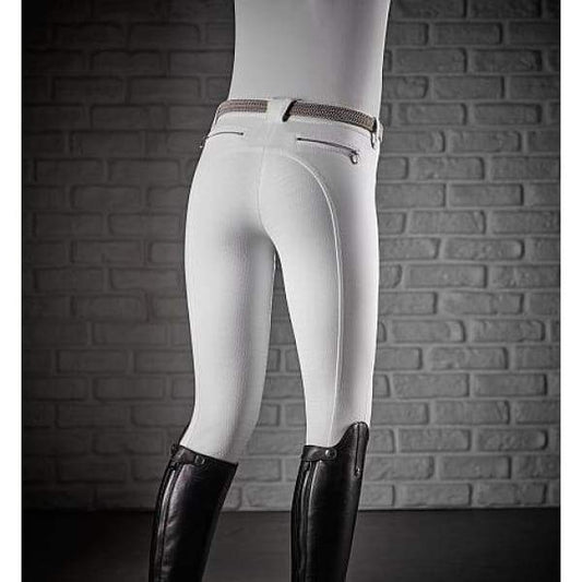 Boomerang Equestrian - Equiline Ladies Full Grip Breeches Cedar White