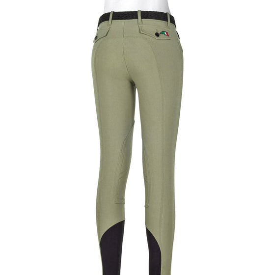Equiline Ladies Knee Patch Breeches Boston Soft Green - IT 42 / Soft Green - Breeches