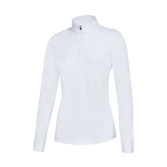 Equiline Ladies Long Sleeved Competition Shirt Casec White - Competition Shirt
