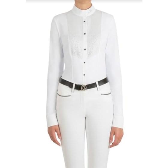 Boomerang Equestrian - Equiline Ladies Long Sleeved Competition Shirt Gaylag White