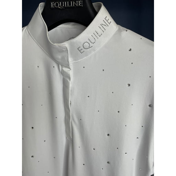 Equiline Ladies Long Sleeved Competition Shirt Guardeg White - Competition Shirt