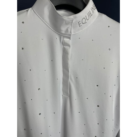 Equiline Ladies Long Sleeved Competition Shirt Guardeg White - Competition Shirt