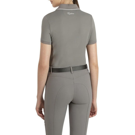 EQUILINE LADIES SS POLO SHIRT ELLAE GREY FRONT S