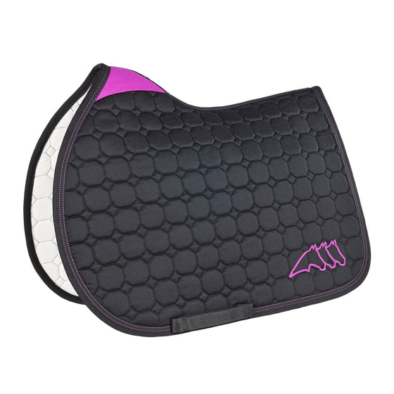 Equiline Limited Edition Octagon Saddle Pad & Ears Set Ceabis Violet - FULL - Saddle Pad & Ears Set