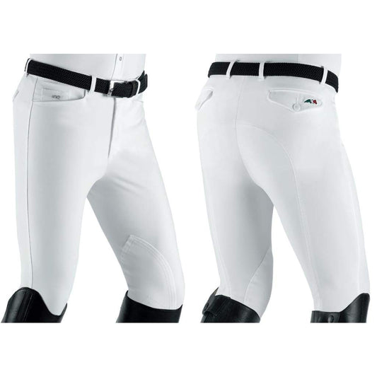 Boomerang Equestrian - Equiline Men's Knee Patch Breeches Grafton White