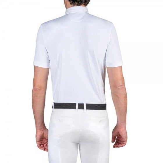 Equiline Men’s Short Sleeved Competition Shirt ViktorK White - Competition Shirt
