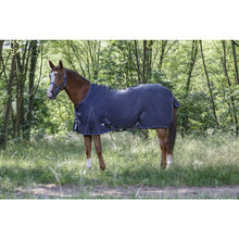  Equitheme Essential Cotton Sheet Navy/Grey - Horse Rug
