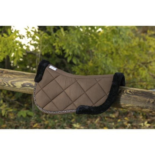 Boomerang Equestrian - Equitheme Half Back Pad Chocolate/Brass