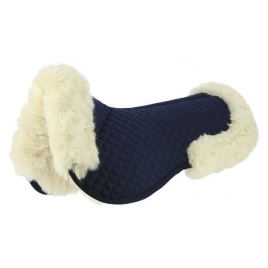 Boomerang Equestrian - Equitheme Half Back Pad Navy/Natural