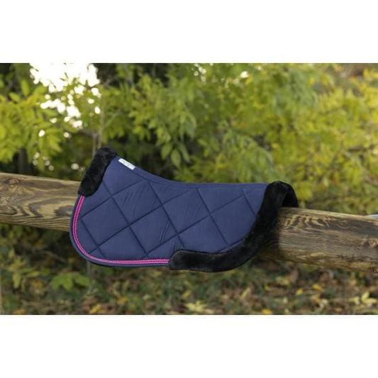 Boomerang Equestrian - Equitheme Half Back Pad Navy/Raspberry