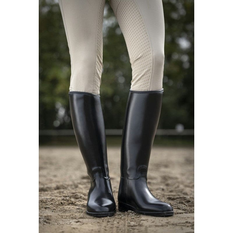 Equitheme Riding World Adult Long Rubber Riding Boot Black – Boomerang ...