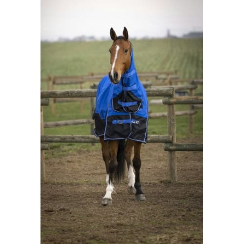 Equitheme Tyrex 100g Outdoor Rug With Full Neck Blue/Black - Rug